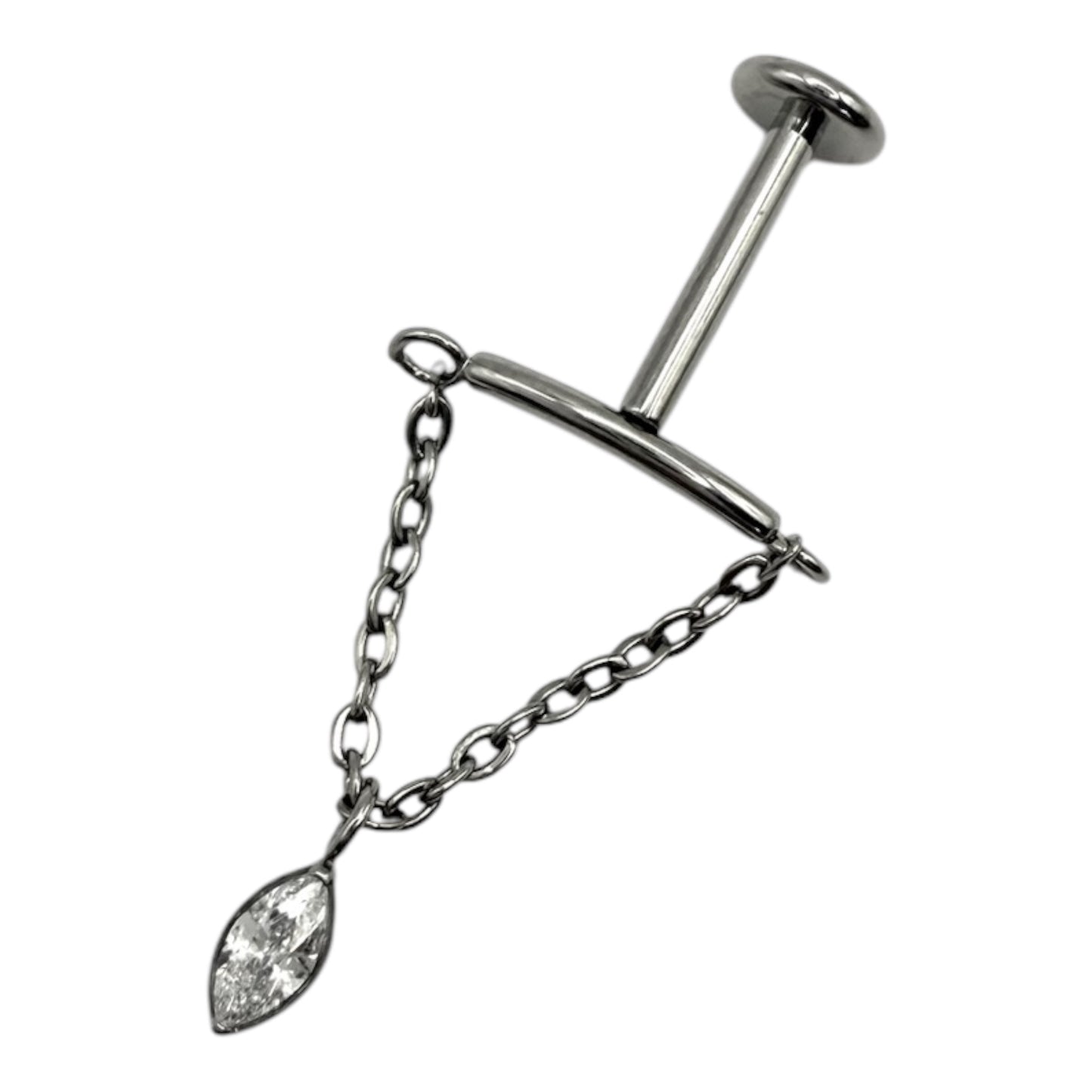 Crystal Charm – Hidden Helix Chain Labret