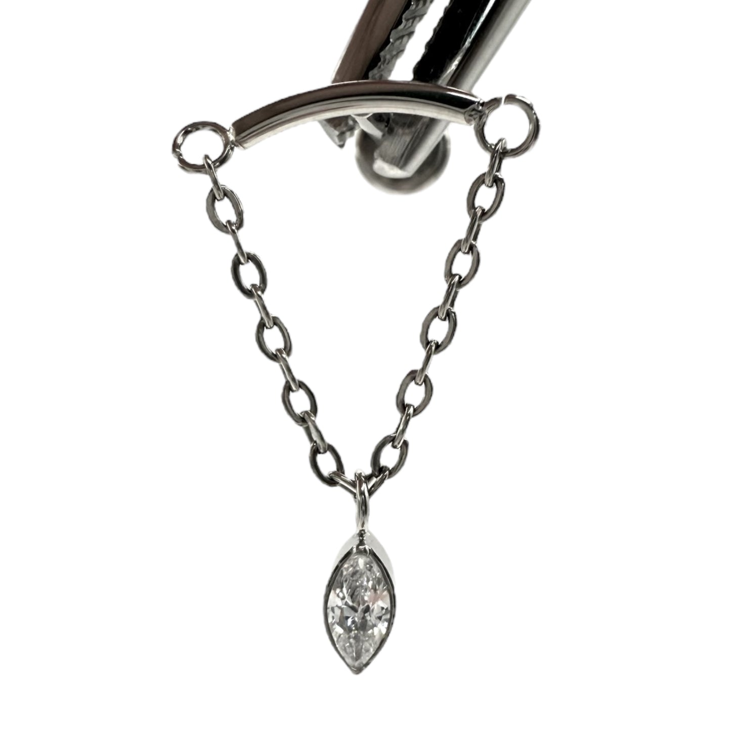 Crystal Charm – Hidden Helix Chain Labret