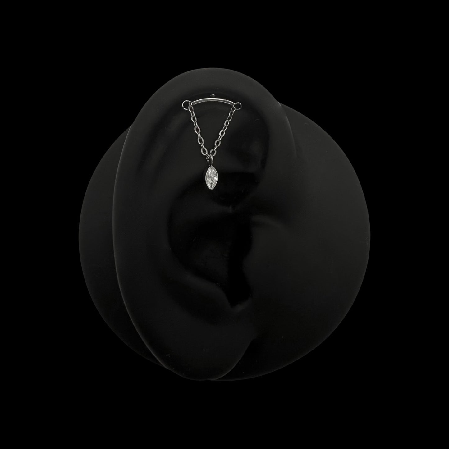 Crystal Charm – Hidden Helix Chain Labret