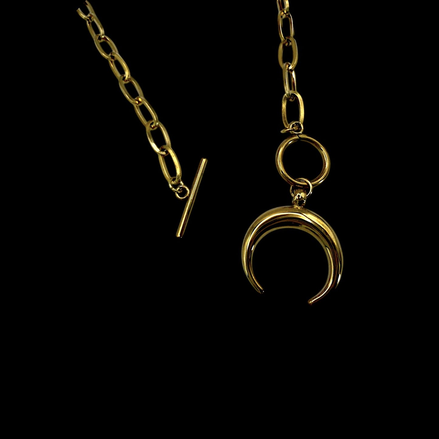 Crescent Moon Chain Necklace