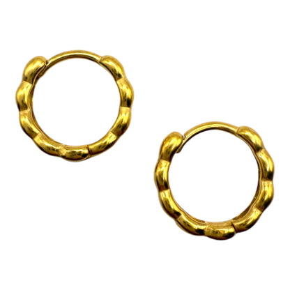 Bubble Loop – Strukturierte Edelstahl-Hoops (Paar)