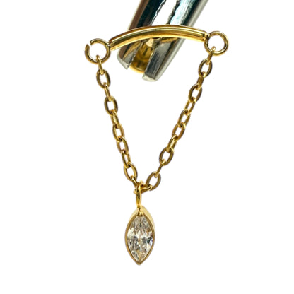 Crystal Charm – Hidden Helix Chain Labret