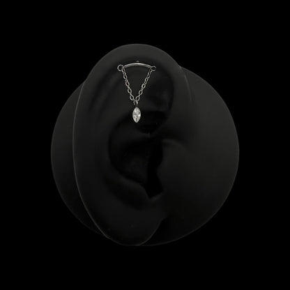 Crystal Charm – Hidden Helix Chain Labret