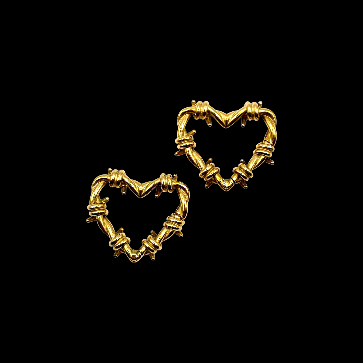 Barbed Heart Ear Weights (Pair)