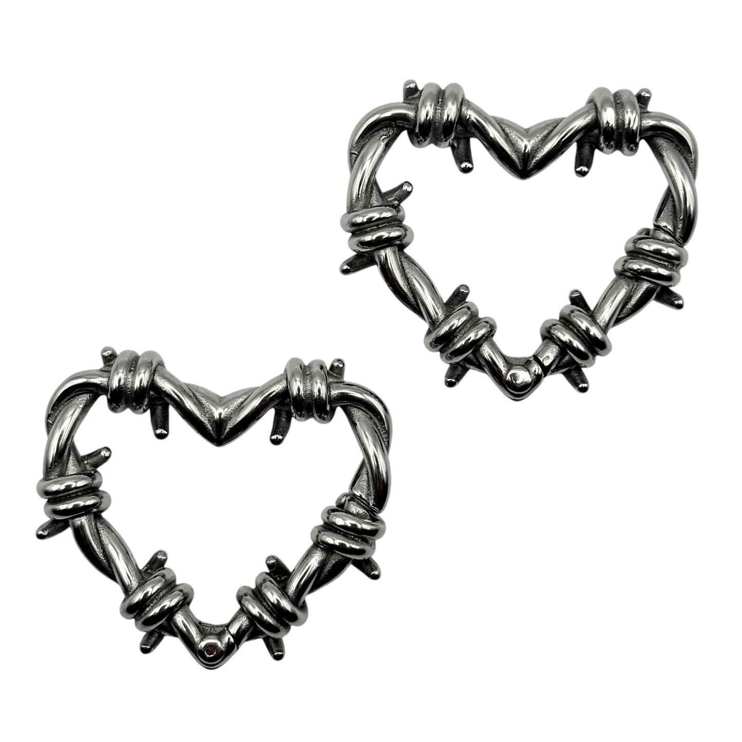 Barbed Heart Ear Weights (Pair)