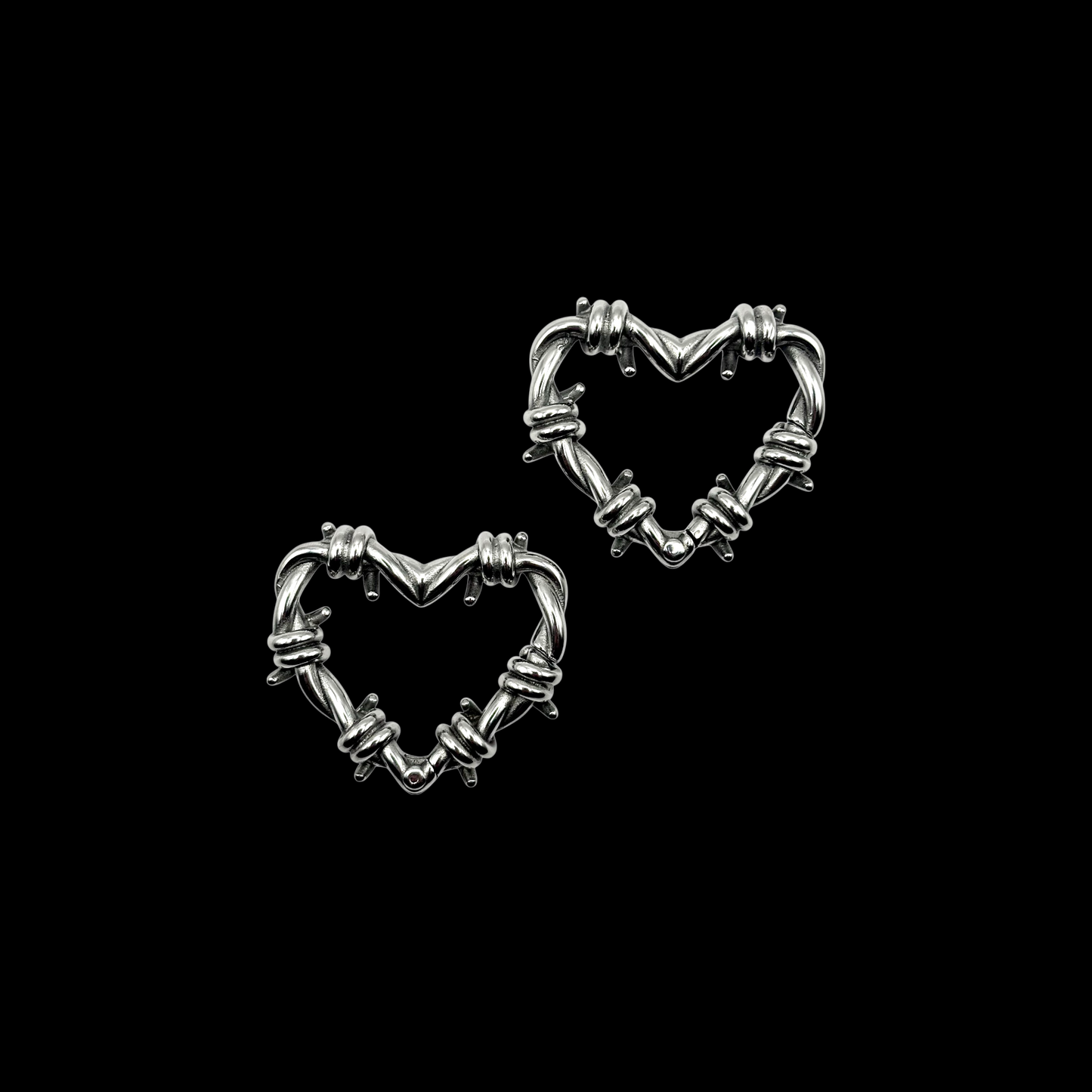 Barbed Heart Ear Weights (Pair)