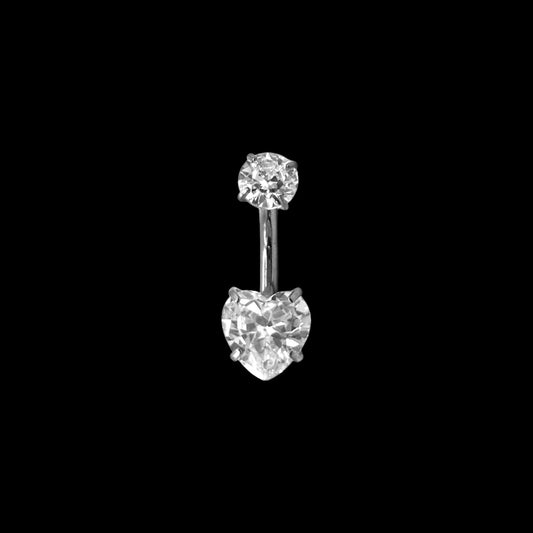 Diamond Heart Bauchnabelstecker