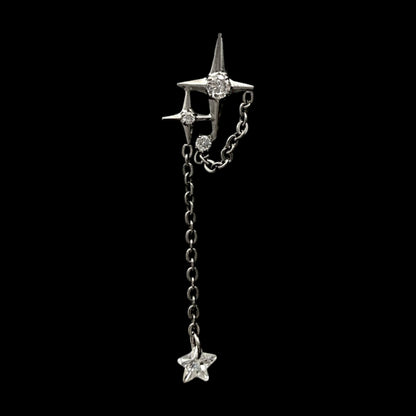 Fallen Star Labret Titan | Celestial Piercing in Gold & Silber