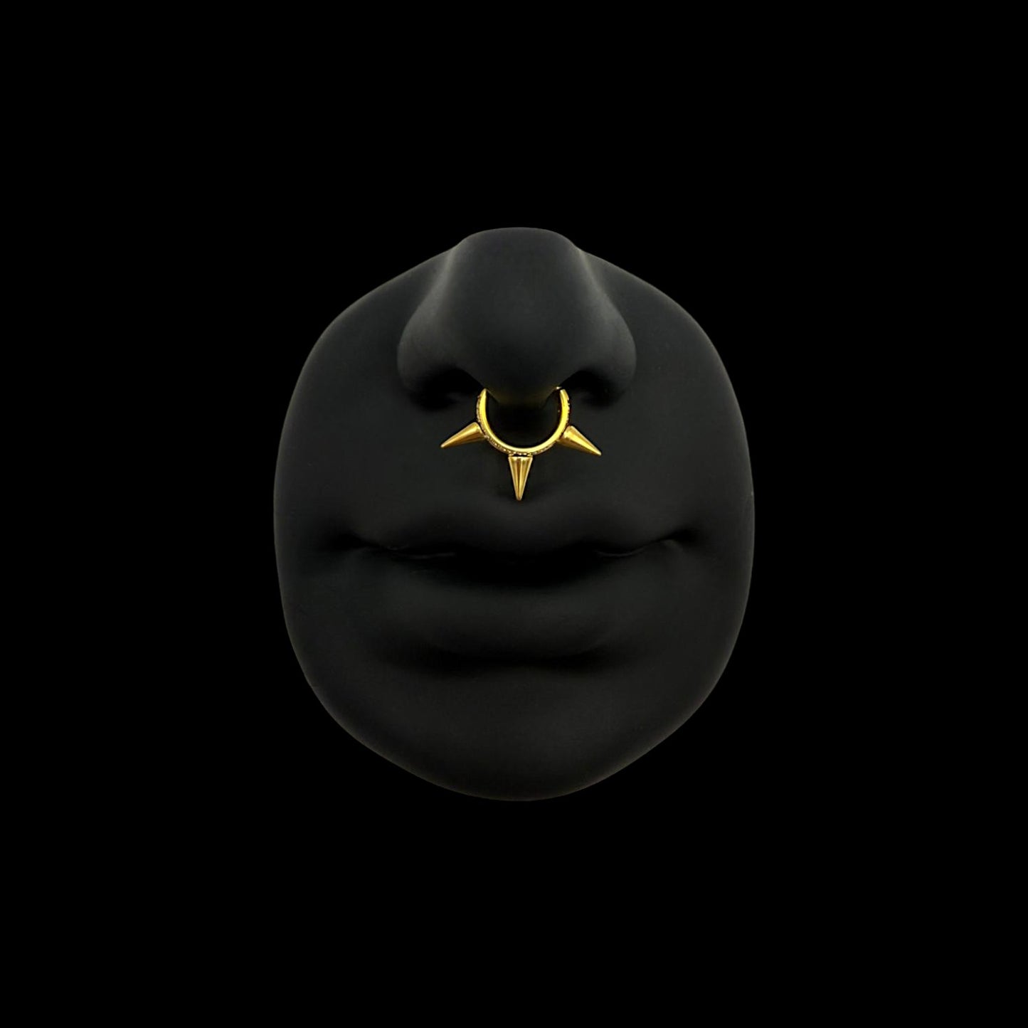 Zirkon Spike Ring Titan | Double Ring Piercing in Gold & Silber