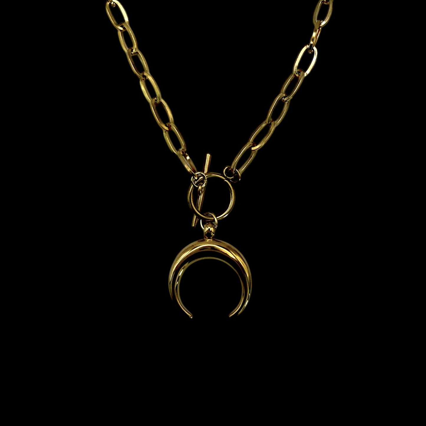 Crescent Moon Chain Necklace