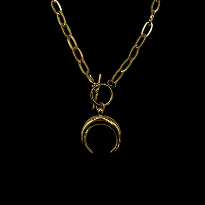 Crescent Moon Chain Necklace