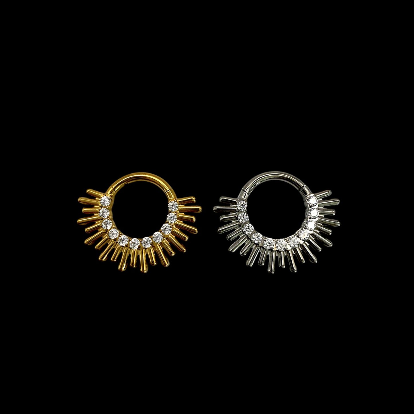Sunburst Septum Clicker aus Titan