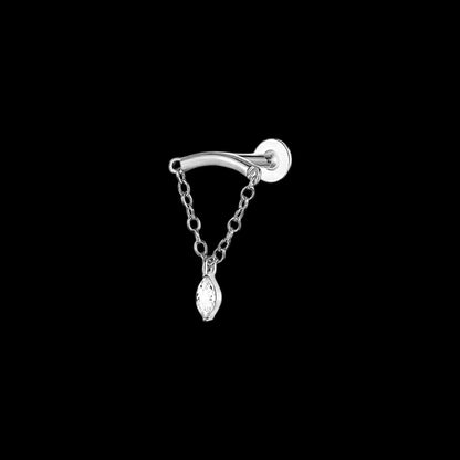 Crystal Charm – Hidden Helix Chain Labret